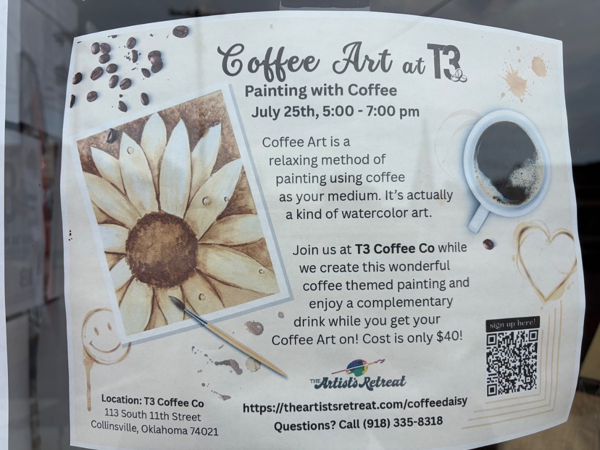 Coffee Art at T3 – Painting with Coffee flyer