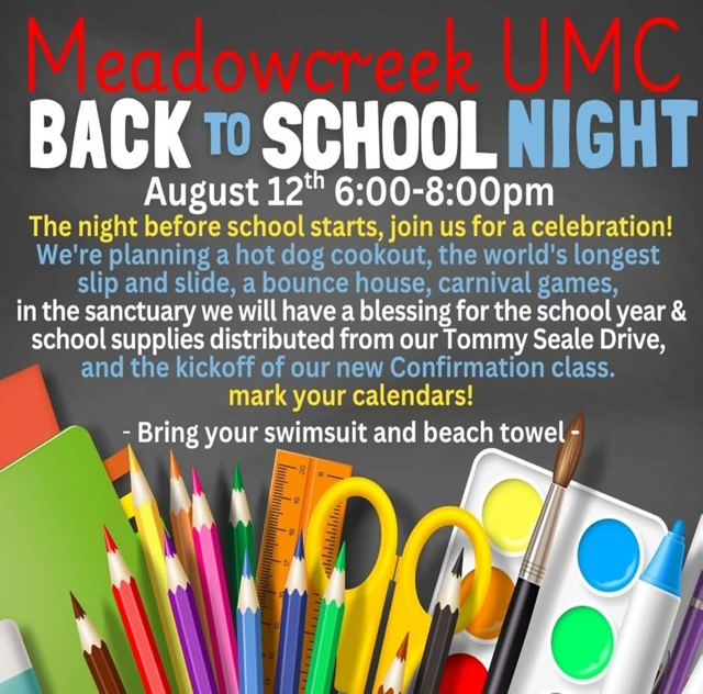 Back to School Night flyer