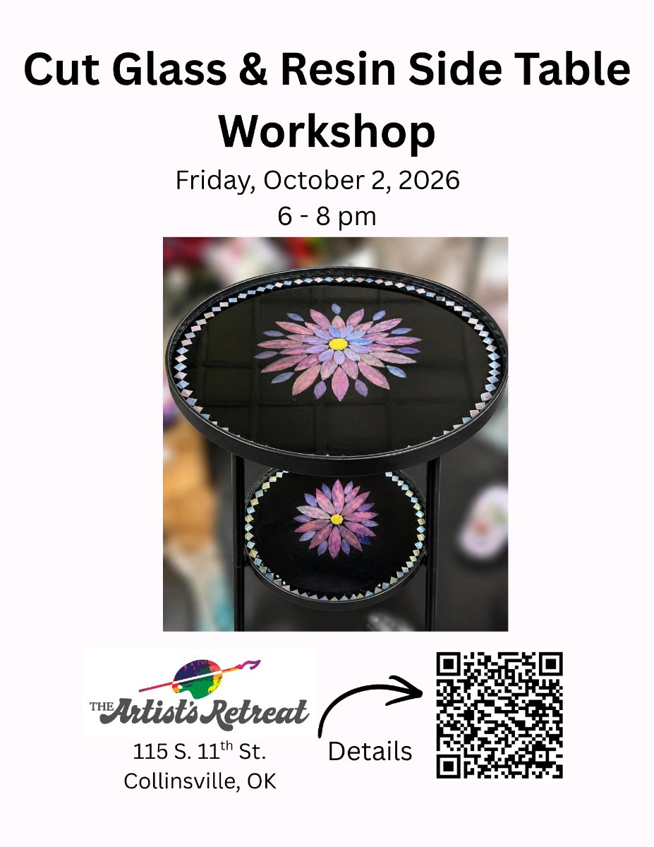 Cut Glass & Resin Side Table Workshop flyer