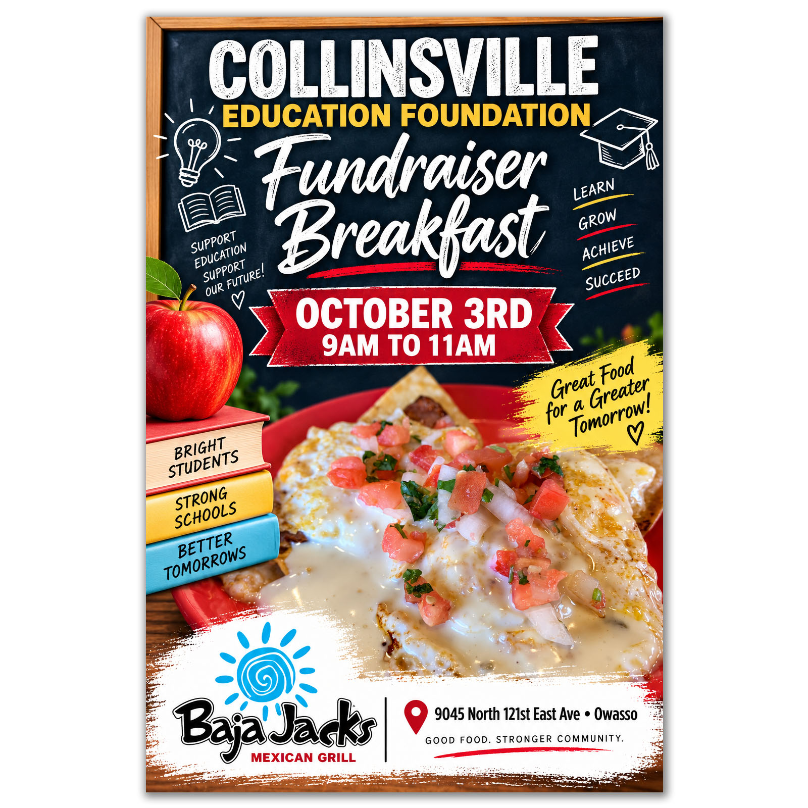 Collinsville Education Foundation Fundraiser Breakfast flyer