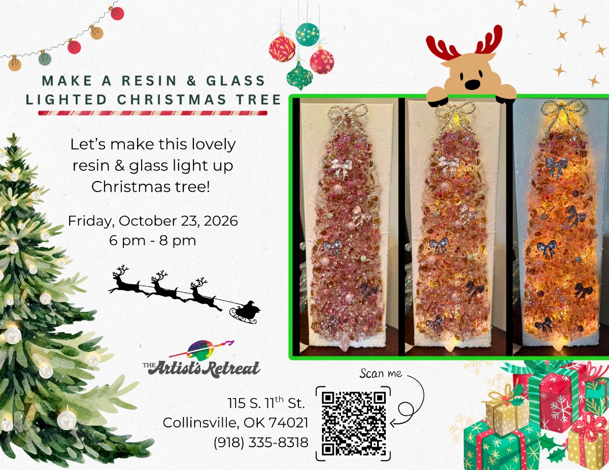 Make a Resin & Glass Lighted Christmas Tree flyer