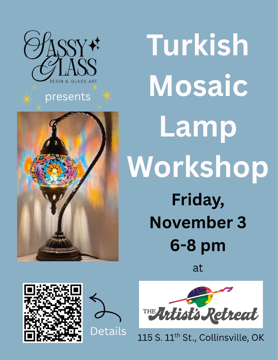 Turkish Mosaic Lamp Workshop flyer
